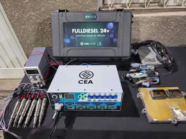 Equipamiento de diagnóstico diésel y conexiones para las prácticas en San Juan